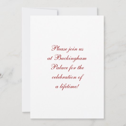 コロネーションポートレートオブビクトリア女王 招待状 (裏面)