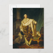 コロネーションローブのフランスのルイ16世の王 ポストカード (正面/裏面)