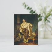 コロネーションローブのフランスのルイ16世の王 ポストカード (スタンド正面)