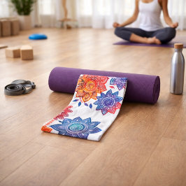 コロバーストマンダラガーデン鮮やか- Boho Sport ハンドタオル