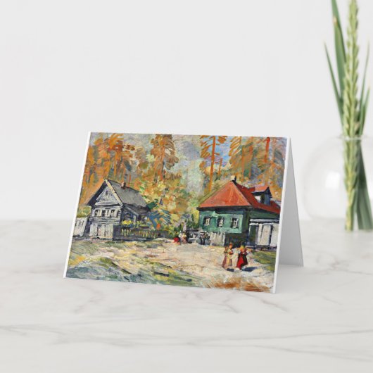 コロビンロシアの村の秋 カード (正面)