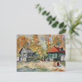 コロビンロシアの村の秋 ポストカード (スタンド正面)