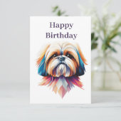 コロフルシーズー(犬)Tzuカード サンキューカード (スタンド正面)