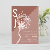 コロブロックタイポグラフィ結婚植物体の地色 招待状 (スタンド正面)