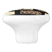 コロブロックヒョウプリントベッドルームドレッサー セラミックノブ (側面)