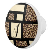 コロブロックヒョウプリントベッドルームドレッサー セラミックノブ (右)