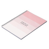 コロブロックフラットパステルストライプパステルモノグラム ノートブック (左側)