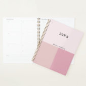 コロブロックモノグラム赤面パステル淡い色のピンク プランナー手帳 (ディスプレー)