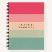 コロブロック横ストライプ線モノグラム ノートブック (正面)