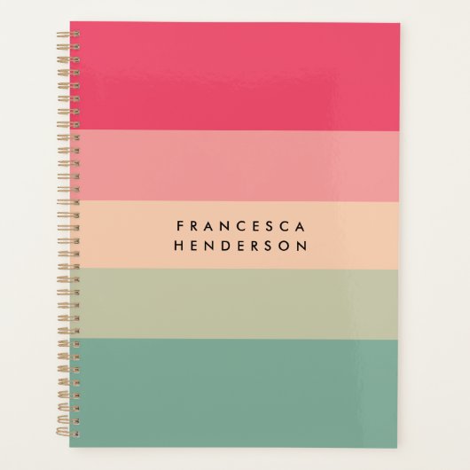 コロブロック横ストライプ線モノグラム プランナー手帳 (正面)