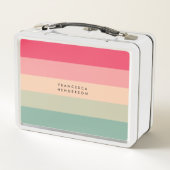 コロブロック横ストライプ線モノグラム メタルランチボックス (裏面)