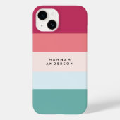 コロブロック横ストライプ線モノグラム Case-Mate iPhoneケース (裏面)