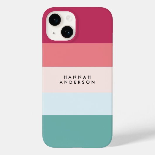 コロブロック横ストライプ線モノグラム Case-Mate iPhoneケース (裏面)