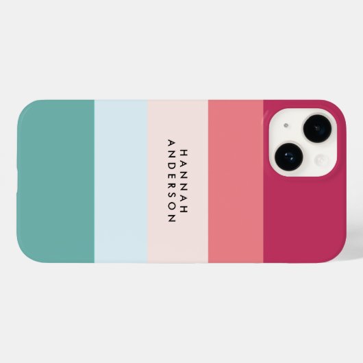 コロブロック横ストライプ線モノグラム Case-Mate iPhoneケース (裏面 (横))