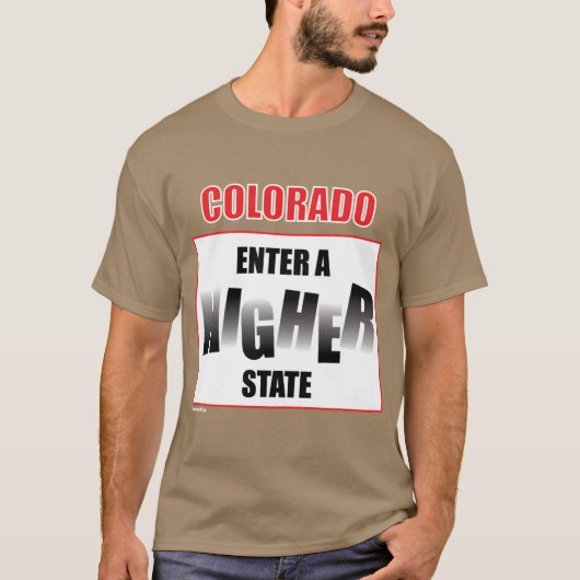 コロラおもしろいドの地図 Tシャツ (正面)