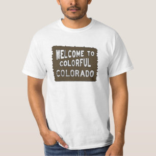 コロラカラフルドのウェルカムサイン値T Tシャツ