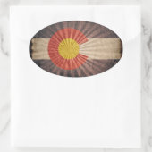 コロラクールドグランジ州旗 楕円形シール (バッグ)