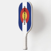 コロラクールド州旗カスタムピックボールパドルラケット ピックルボールラケット (左)