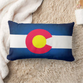 コロラグランジド州旗の枕 ランバークッション (ブランケット)