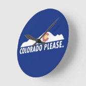 コロラドお願い ラウンド壁時計 (傾斜)