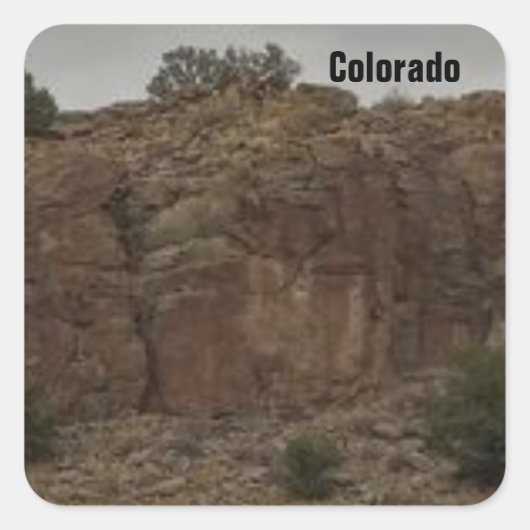 コロラドかわいらし州写真シール スクエアシール (正面)