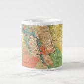 コロラドの一般地質図 ジャンボコーヒーマグカップ (正面)