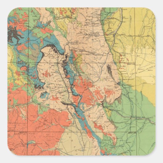コロラドの一般地質図 スクエアシール (正面)