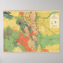 コロラドの一般地質図 ポスター