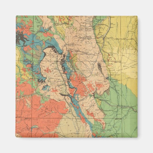 コロラドの一般地質図 マグネット (正面)