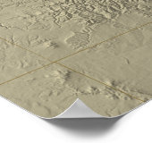 コロラドの地形図 ポスター (角)