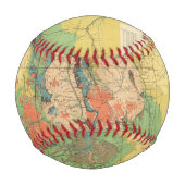 コロラドの地質図 野球ボール (裏面)