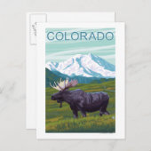 コロラドの山とのマウース ポストカード (正面/裏面)