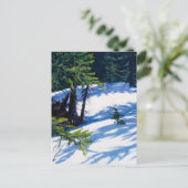 コロラドの山の雪のクリスマスカード ポストカード (スタンド正面)