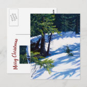 コロラドの山の雪のクリスマスカード ポストカード (正面/裏面)