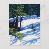コロラドの山の雪のクリスマスカード ポストカード (正面)