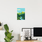 コロラドの山の風景の壁のアート ポスター (ホームオフィス)
