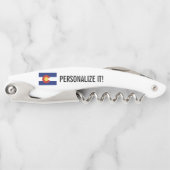 コロラドの状態フラグを折り畳みパーソナライズされた可能 ソムリエナイフ (正面)