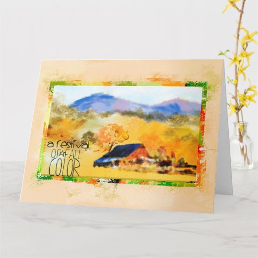 コロラドの秋のグリーティングカード カード (黄色い花)