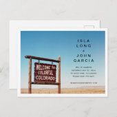 コロラドの結婚式の日付を保存 ポストカード (正面/裏面)