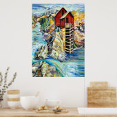 コロラドの絵のような風景、クリスタルオールドミル ポスター (キッチン)