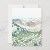 コロラドの野生の花と山々 夏 水彩 招待状 (裏面)