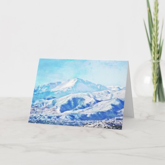 コロラドの雪山ブランクノートカード カード (正面)