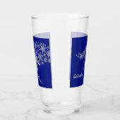 コロラドの青い雪の結晶のスノースキーヤー タンブラーグラス (左)