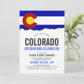 コロラドをテーマにしたBBQ | パーティーフラグ招待状 招待状 (スタンド正面)