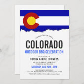 コロラドをテーマにしたBBQ | パーティーフラグ招待状 招待状 (正面/裏面)
