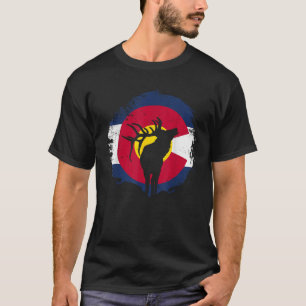 コロラドエルク州オブコロラドエルクハンターエルク狩り Tシャツ