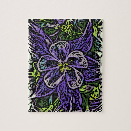 コロラドオダマキ(植物)フラワーパズル ジグソーパズル (縦)