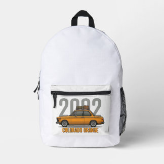 コロラドオレンジのBMW 2002 プリントバックパック