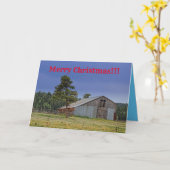 コロラドオールドバーンクリスマス カード (黄色い花)