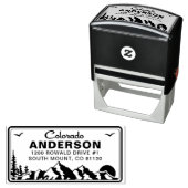 コロラドカスタム州ライセンスプレート差出人住所スタンプ セルフインキングスタンプ (インサイチュ)